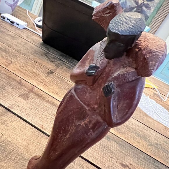 Hand Carved Wooden Nativity Tribal Set of 12 Jesus Mary Joseph Kings Christmas - Picture 8 of 16